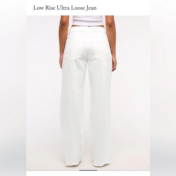 Abercrombie & Fitch The Ultra Loose Low Rise Jean Sz 27 Short - Picture 4 of 10